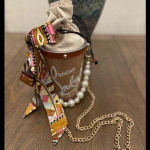 Authentic Christian Louboutin shopping bag handmade purse